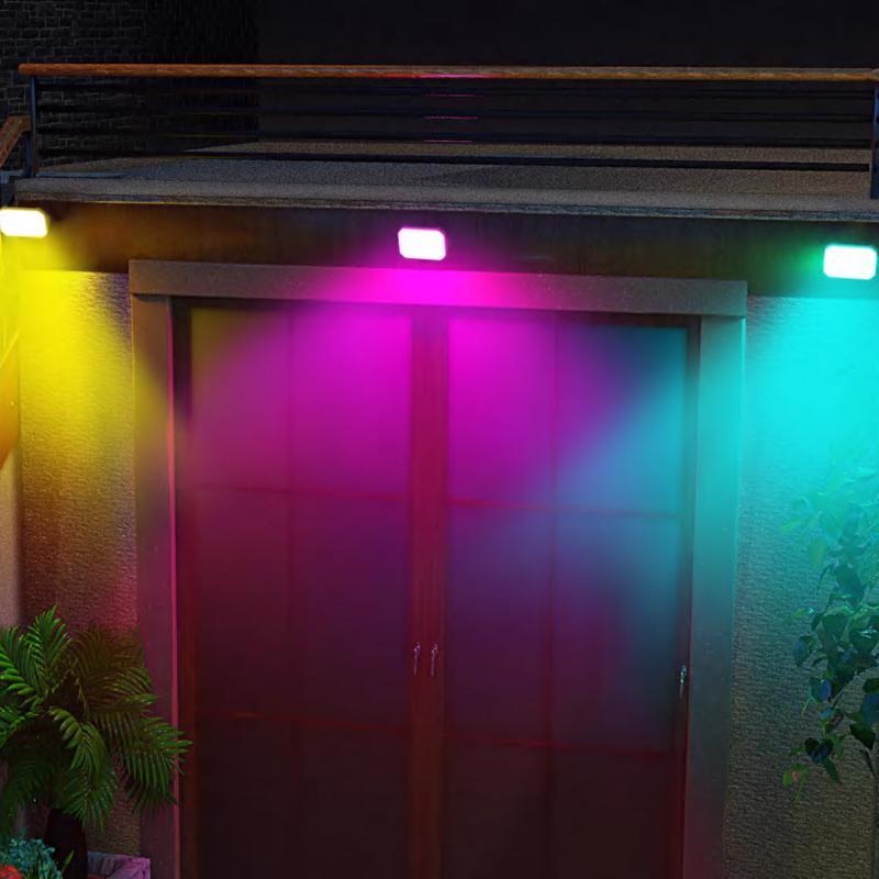 Feit Square E26 (Medium) Smart-Enabled LED Floodlight Bulb Color Changing 20 Watt Equivalence 4 pk