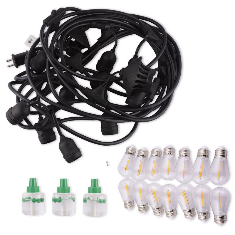 TIKI BiteFighter LED String Lights Clear 36 ft. 14 lights