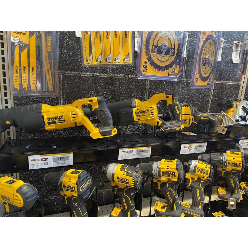 5.1 in. H X 6.1 in. W X 10 in. D Black Metal Reciprocating Saw w/ tether Display