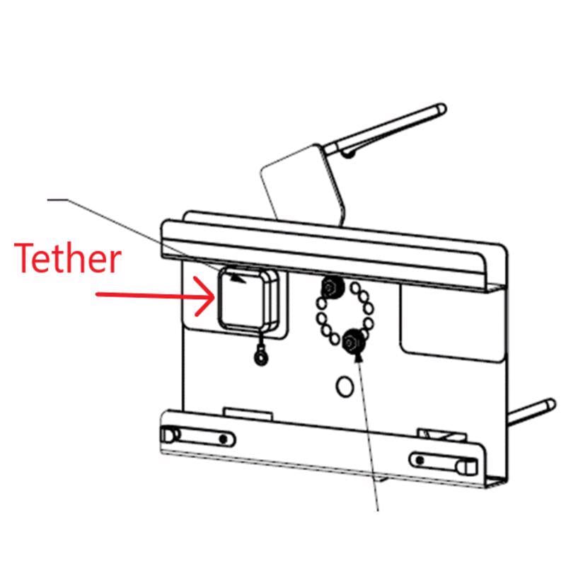 5.1 in. H X 6.1 in. W X 10 in. D Black Metal Reciprocating Saw w/ tether Display