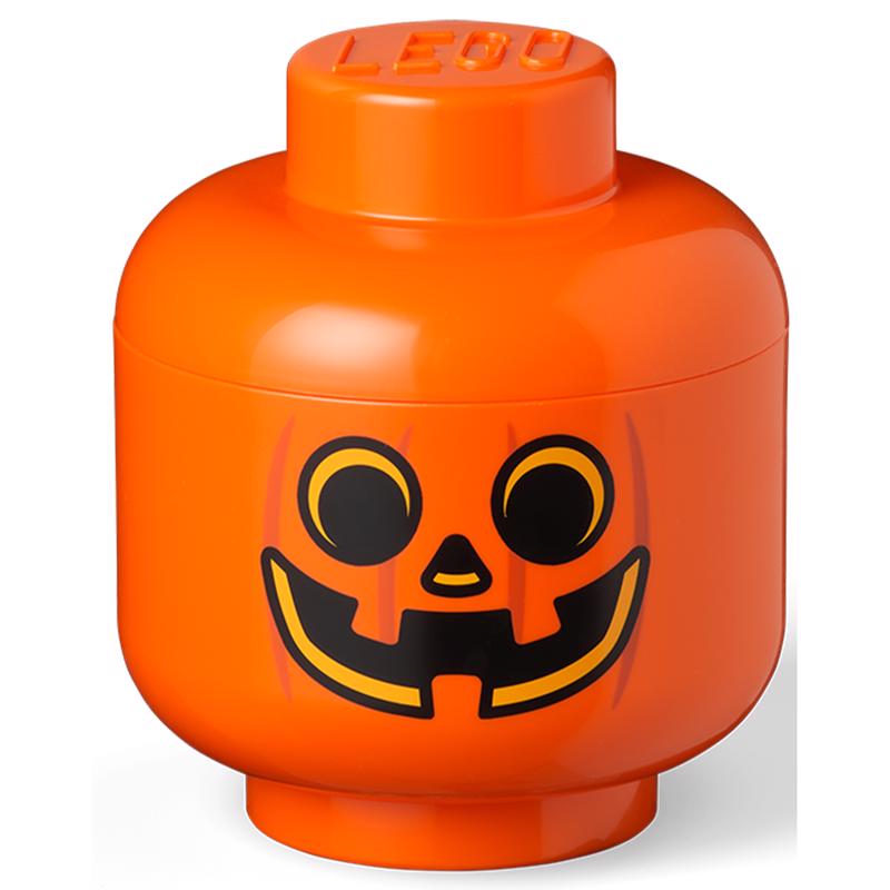 LEGO Licensed Pumpkin Small Storage Head Orange