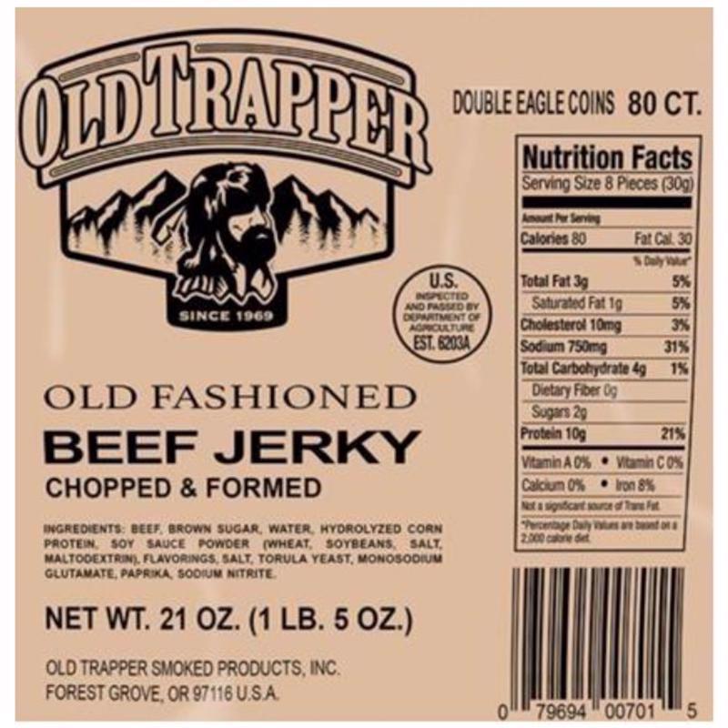 Old Trapper Double Eagles Old Fashioned Beef Jerky 21 oz Pouch