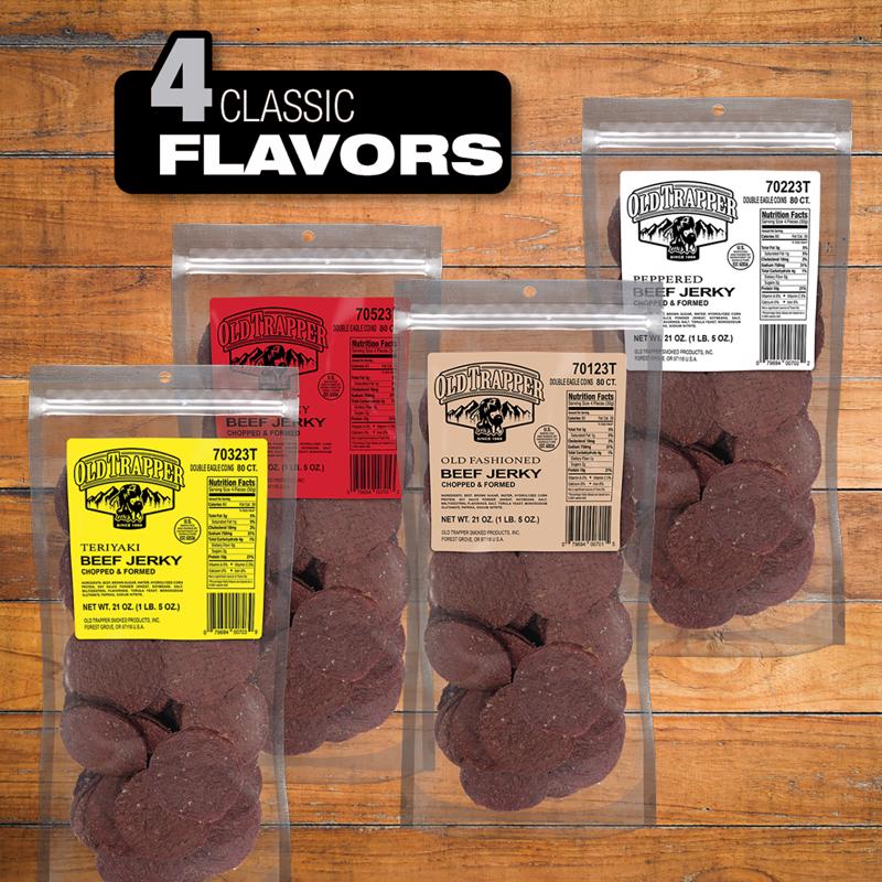 Old Trapper Double Eagles Peppered Beef Jerky 21 oz Pouch