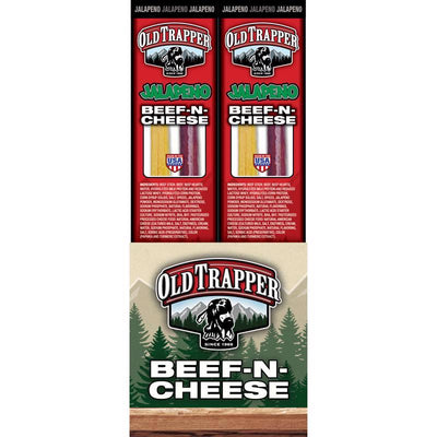 Old Trapper Jalapeno Beef Stick and Cheese 1.3 oz Shrink Wrapped