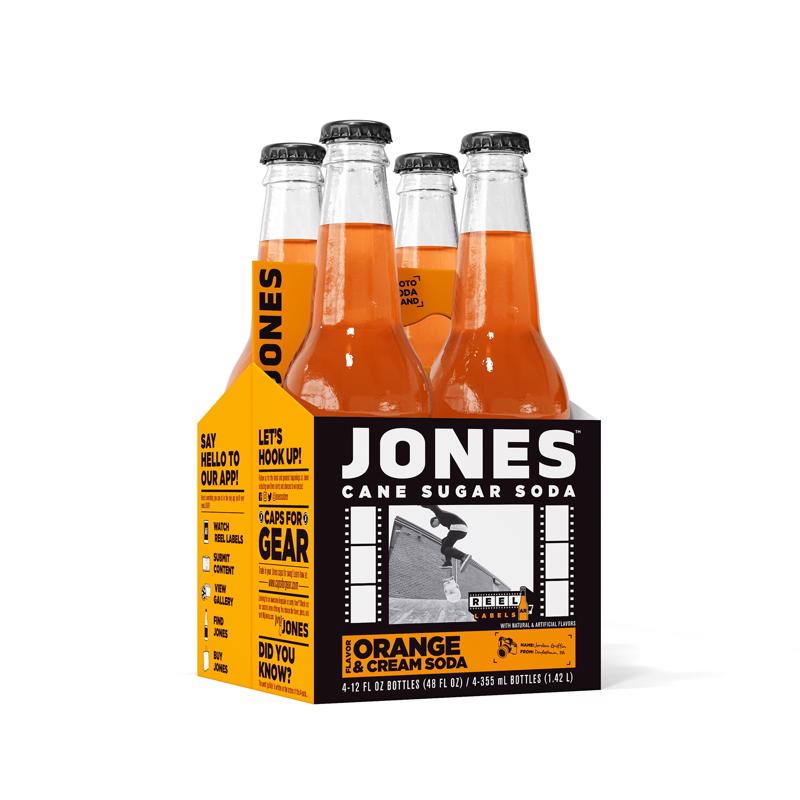 Jones Soda Orange & Creme Cane Sugar Soda 12 oz