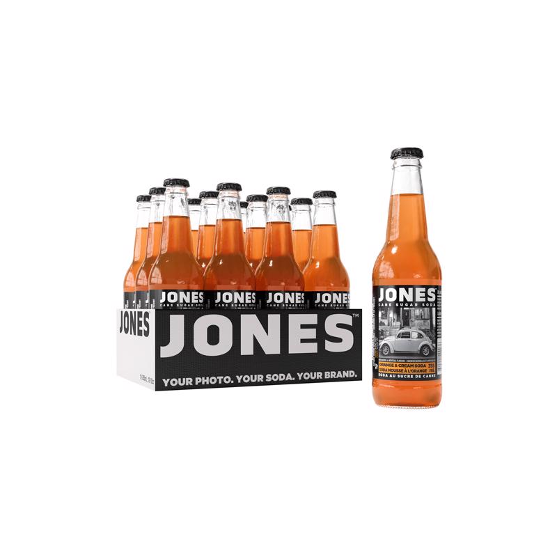 Jones Soda Orange & Creme Cane Sugar Soda 12 oz