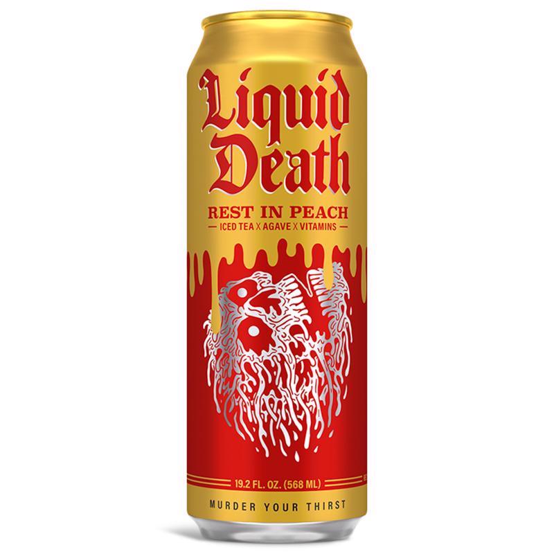 Liquid Death Rest in Peach Peach Tea Tea 19.2 oz