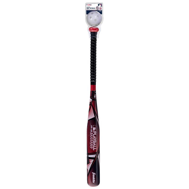 MLB Red Plastic Ball and Bat Set