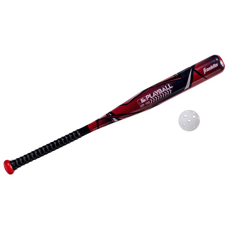 MLB Red Plastic Ball and Bat Set