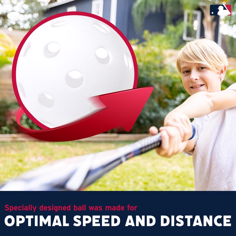 MLB Red Plastic Ball and Bat Set