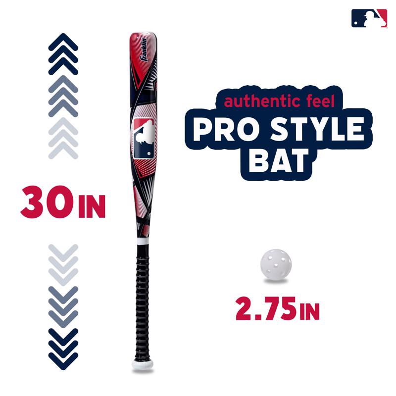 MLB Red Plastic Ball and Bat Set
