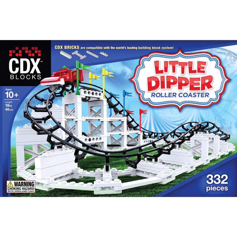 Coaster Dynamix CDX Blocks Little Dipper Roller Coaster Multicolored 332 pc