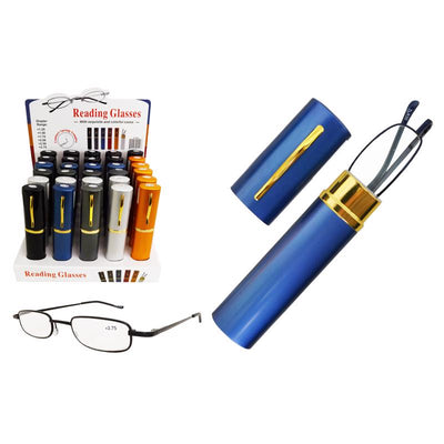 Diamond Visions Assorted Thinline Tube Reading Glasses