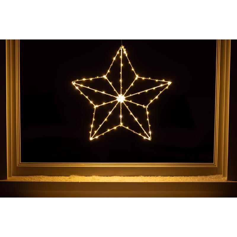 Celebrations LED Warm White Star Silhouette 15 in. Hanging Decor
