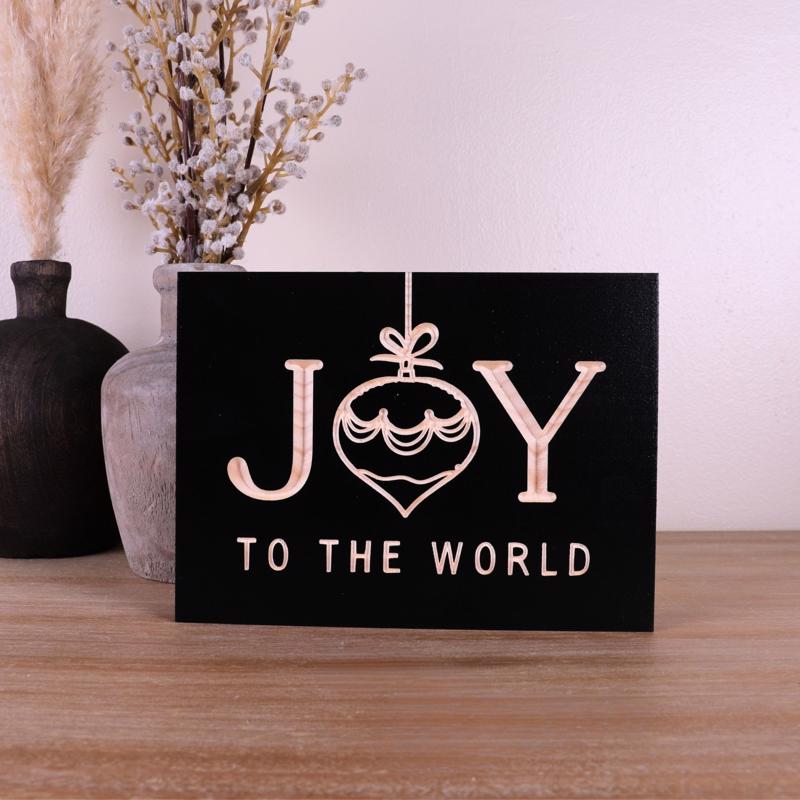 P Graham Dunn Black Joy To The World Word Block 5 in.