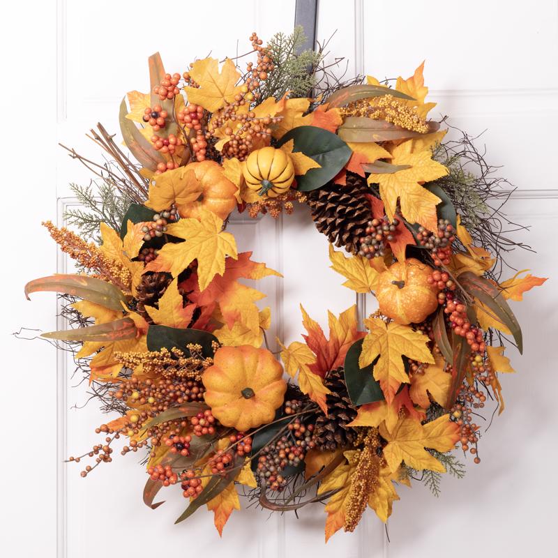 Celebrations 24 in. Unlit Fall Wreath