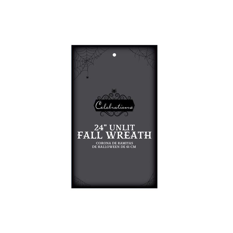 Celebrations 24 in. Unlit Fall Wreath