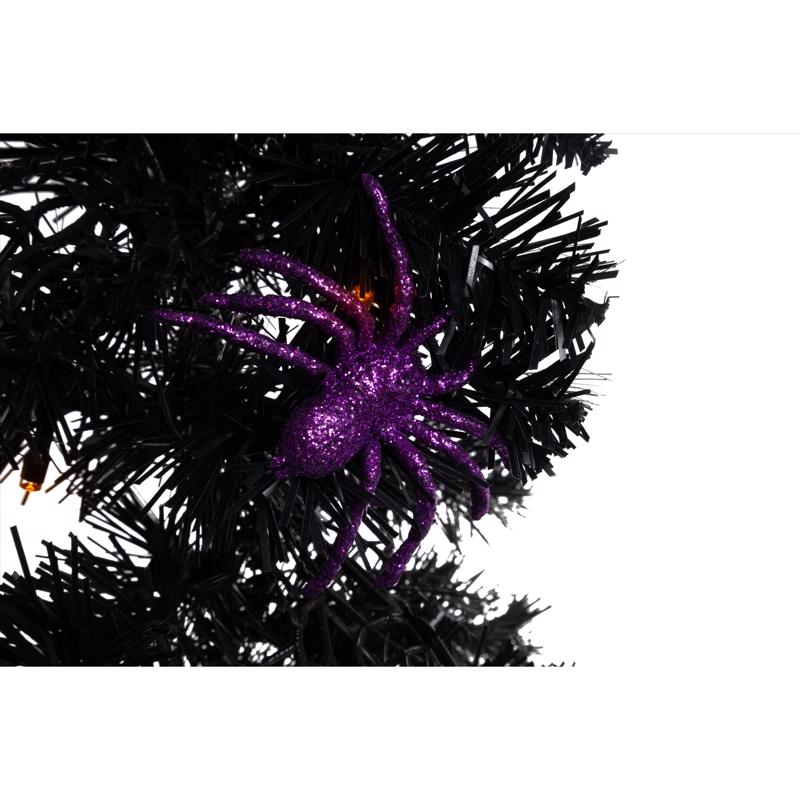 Celebrations Orange 50 ct 10 ft. LED Prelit Spider Garland