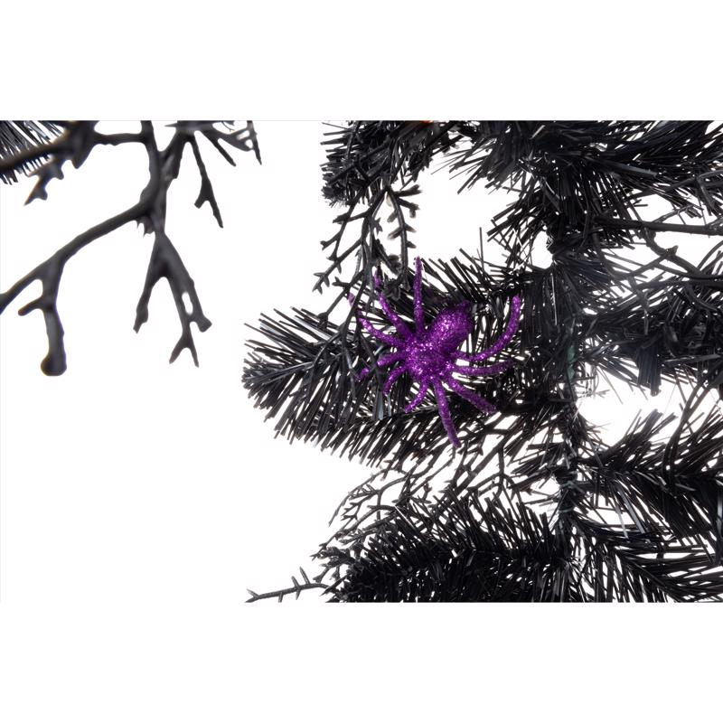 Celebrations Orange 50 ct 10 ft. LED Prelit Spider Garland
