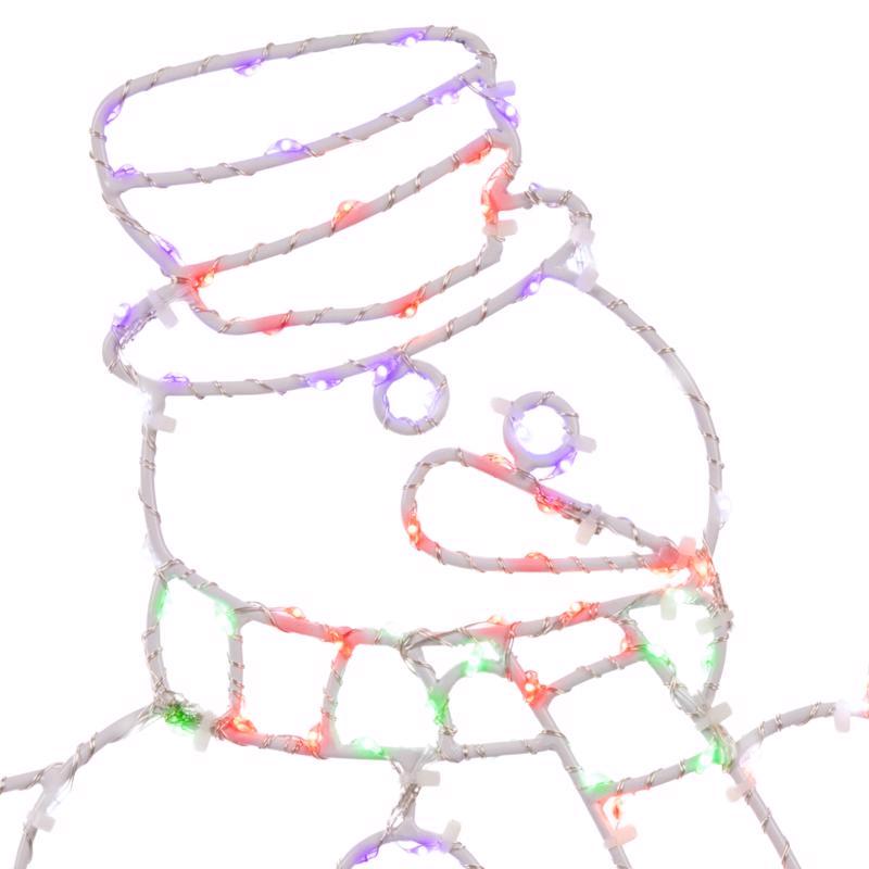 Celebrations LED Multi Snowman Silhouette 17 in. Hanging Decor