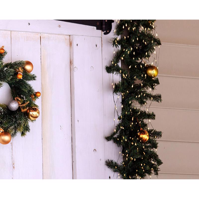 Celebrations Platinum LED Big Seed Cluster Warm White 832 ct String Christmas Lights 8 ft.