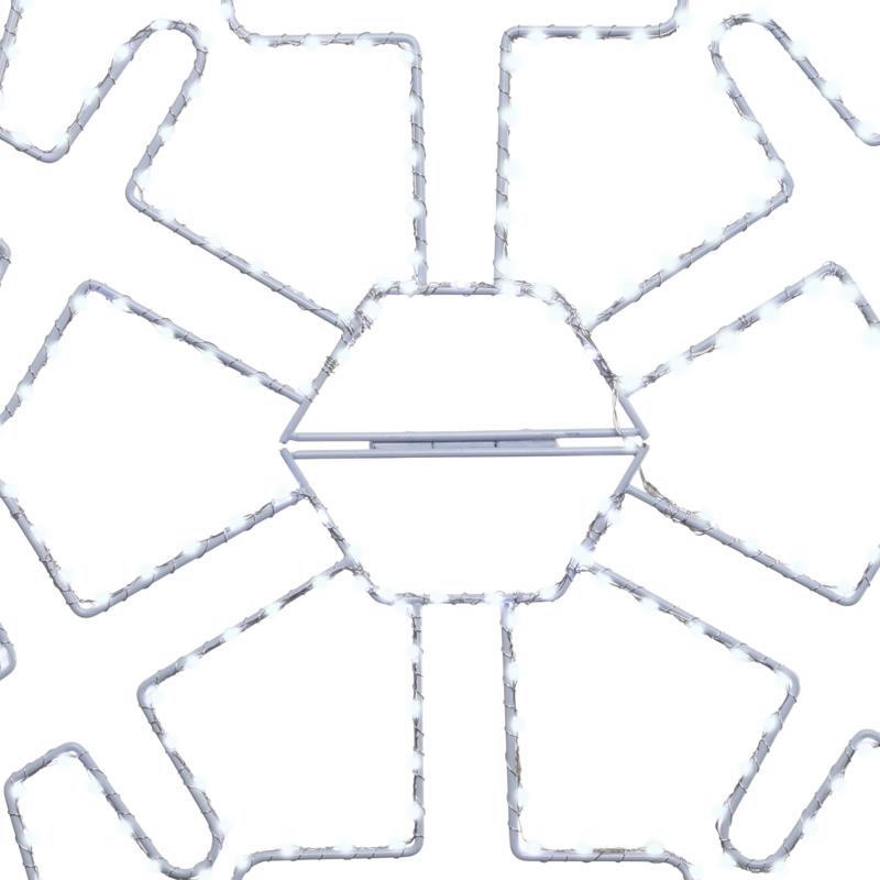 Celebrations LED Pure White Snowflake 24 in. Hanging Decor