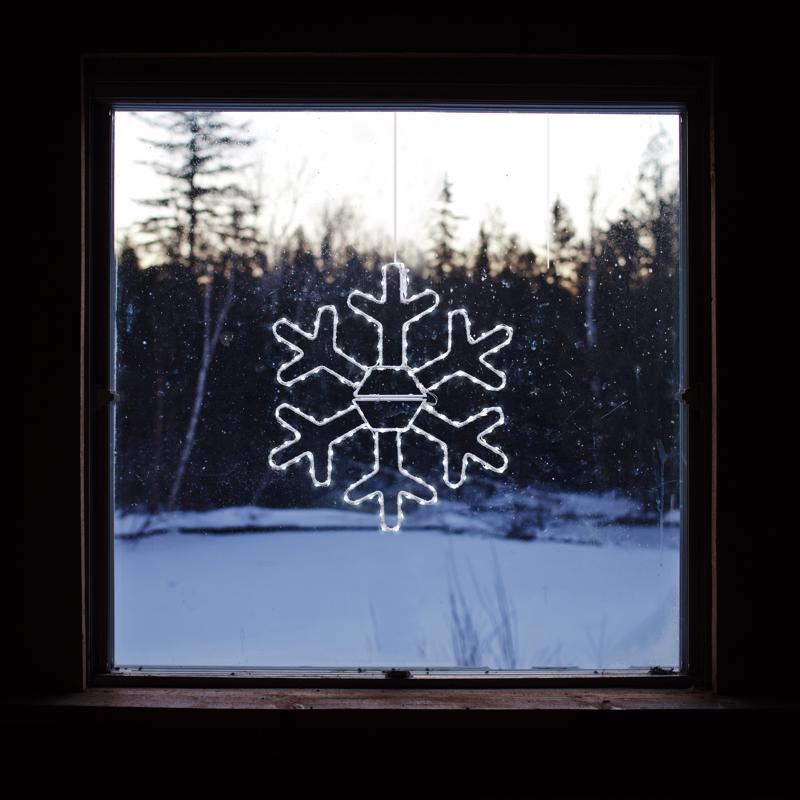 Celebrations LED Pure White Snowflake 12 in. Hanging Decor