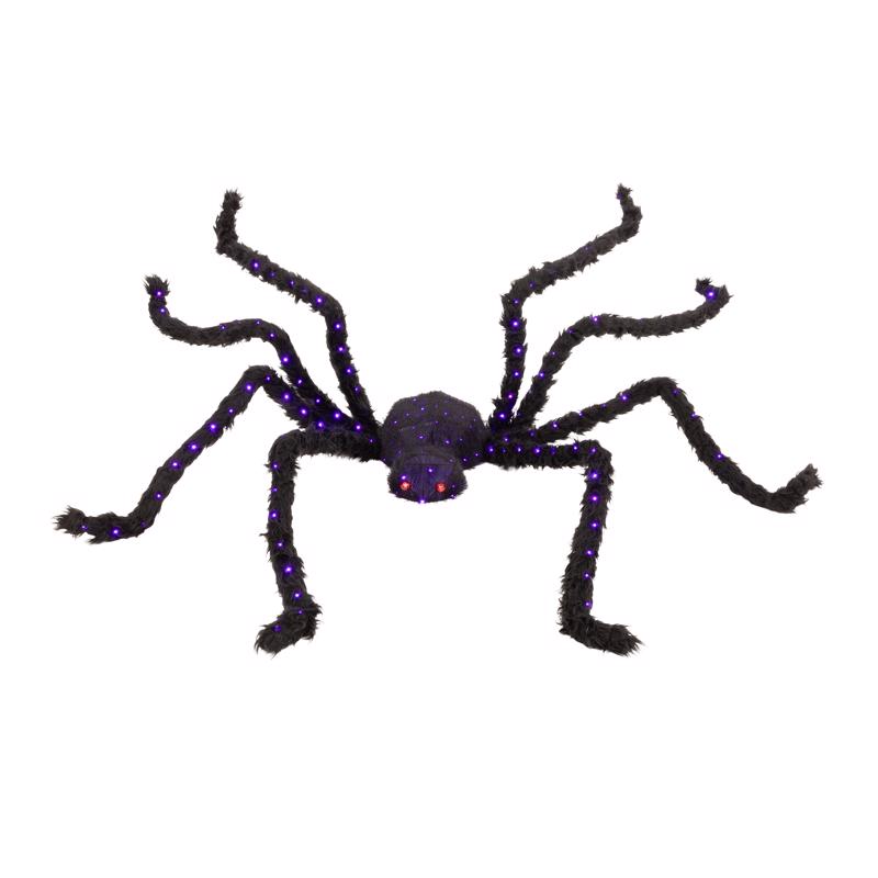 Celebrations Orange/Purple 496 ct 16 ft. LED Prelit Web Hanging Decor