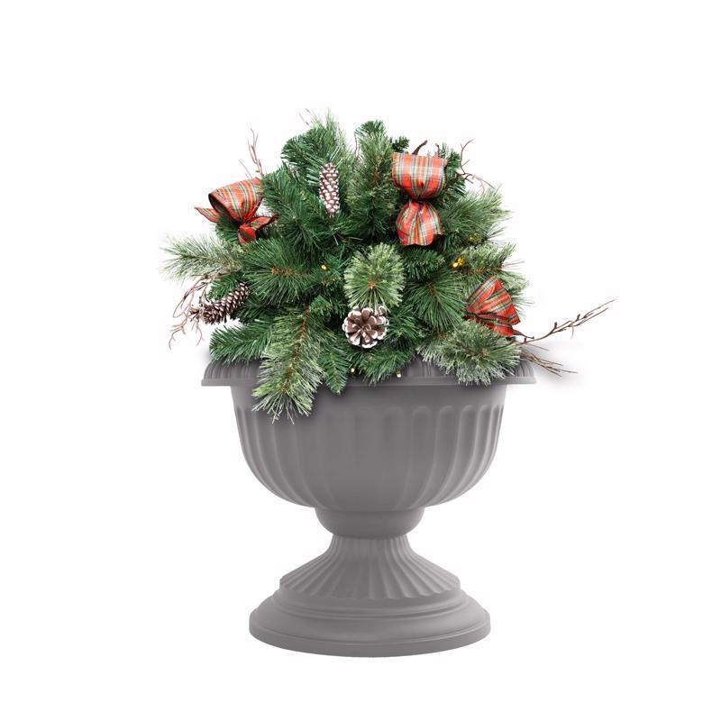Celebrations Prelit Twig Pine Bow Urn Filler