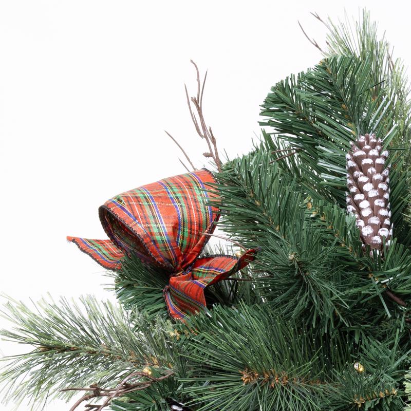 Celebrations Prelit Twig Pine Bow Urn Filler