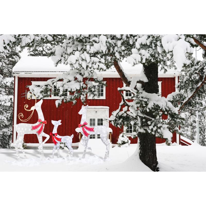 Celebrations LED Warm White Reindeer 50 in. Yard Decor