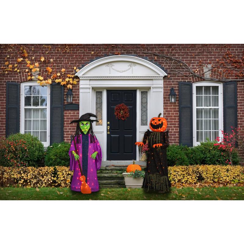 Celebrations Prelit 57" Pumpkin Head Character Yard Decor