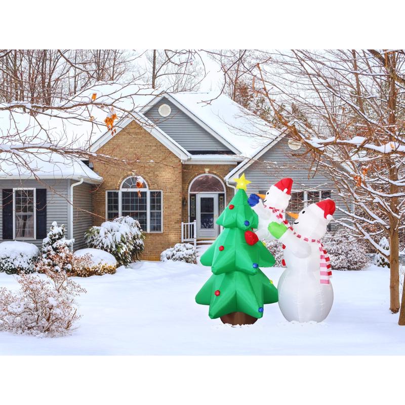 Celebrations Snowman with Tree 6 ft. Inflatable