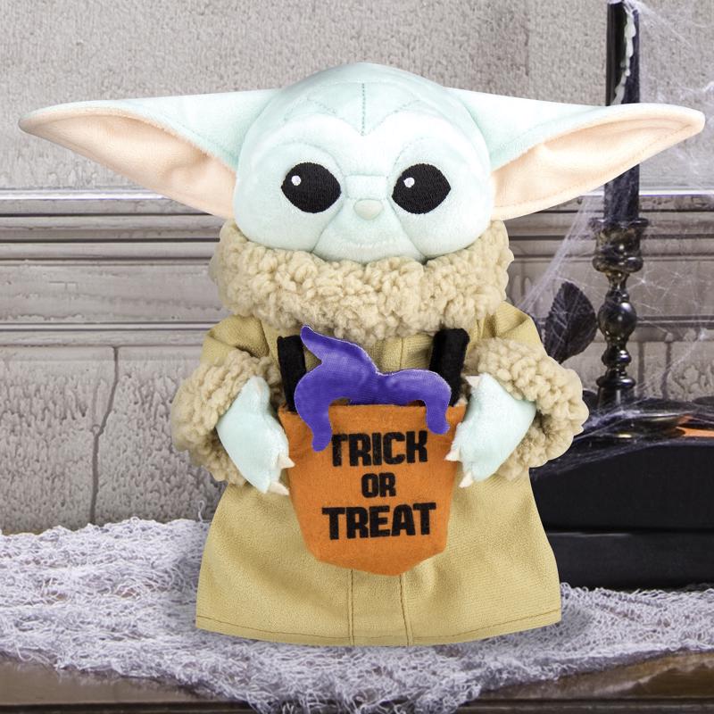 Gemmy 1 ct 11 in. Animated Plush Grogu with Tentacle Trick or Treat Bag Halloween Decor