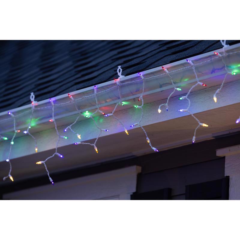 Celebrations Classic LED T5 Multicolored 100 ct Icicle Christmas Lights 6 ft.