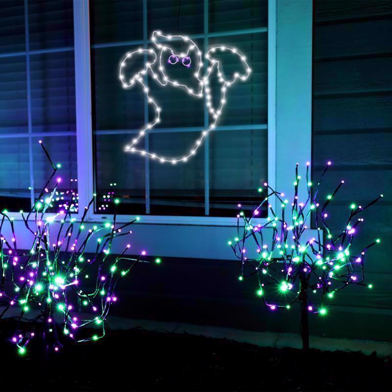 Celebrations Cool White 80 ct 16 in. LED Prelit Ghost Window Decor