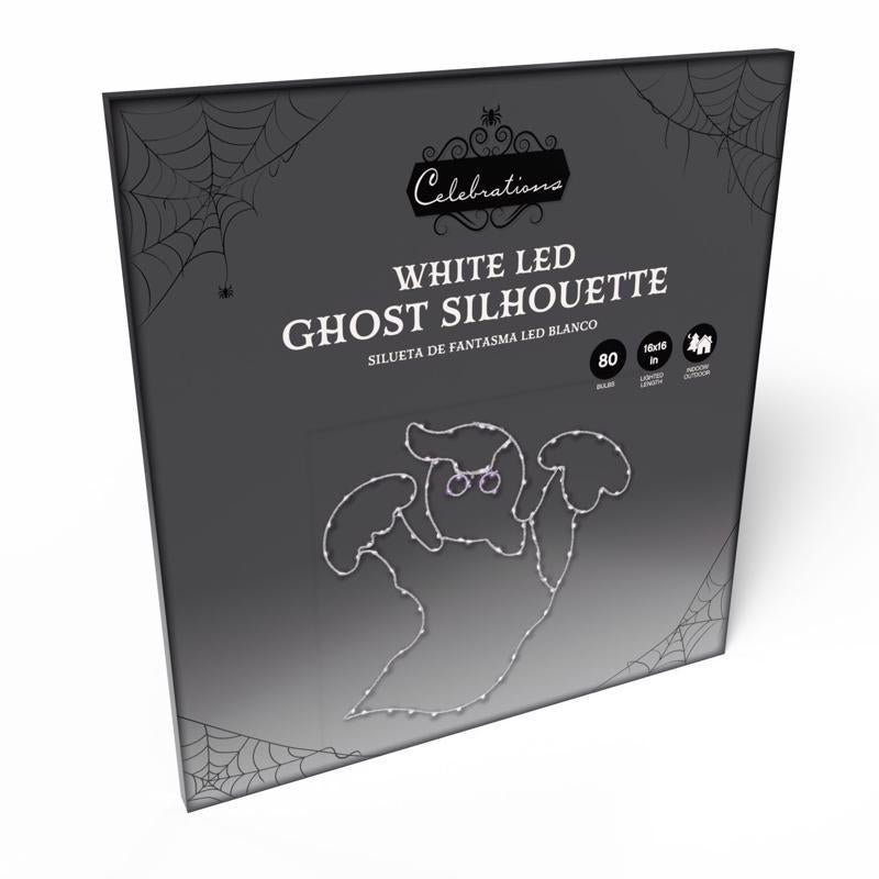 Celebrations Cool White 80 ct 16 in. LED Prelit Ghost Window Decor