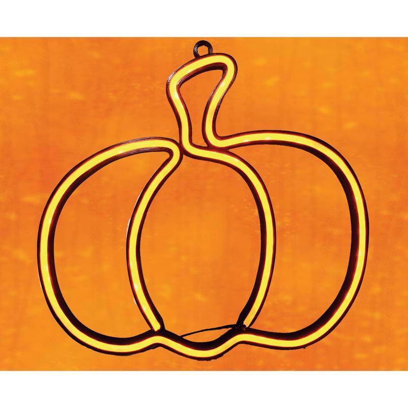 Sienna Orange 10 in. LED Prelit Wall Decor