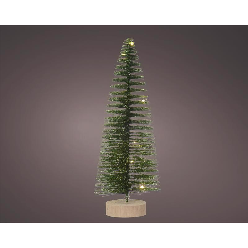 Lumineo LED Green Tree Table Decor 12 in.