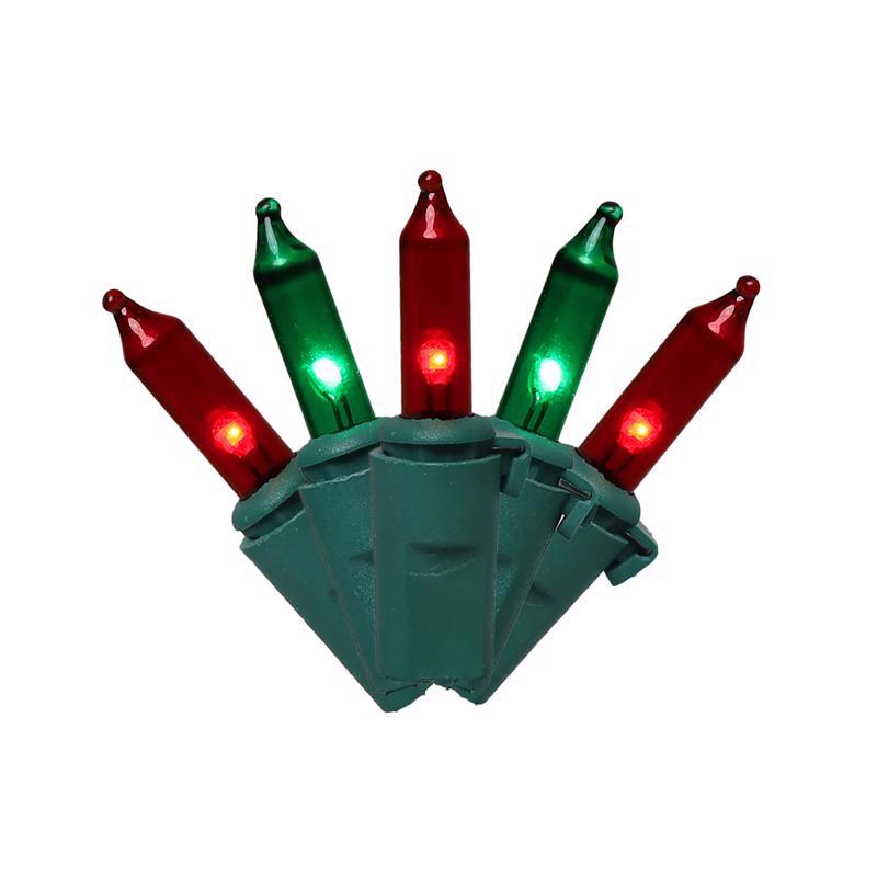 Celebrations Classic LED T5 Green/Red 100 ct String Christmas Lights 24.75 ft.