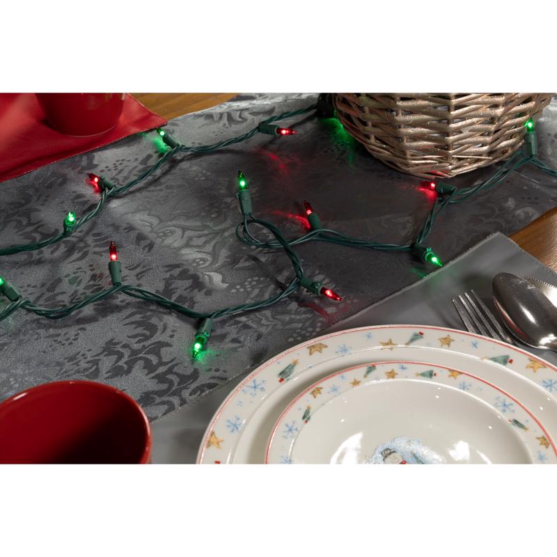 Celebrations Classic LED T5 Green/Red 100 ct String Christmas Lights 24.75 ft.