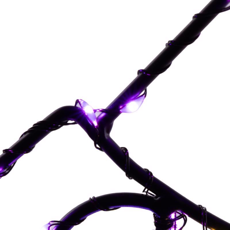 Celebrations Purple 84 ct 18.2 in. LED Prelit Illuminated Witch Hat Halloween Decor