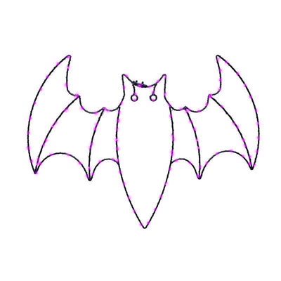 Celebrations Purple 120 ct 15 in. LED Prelit Illuminated Bat Halloween Decor