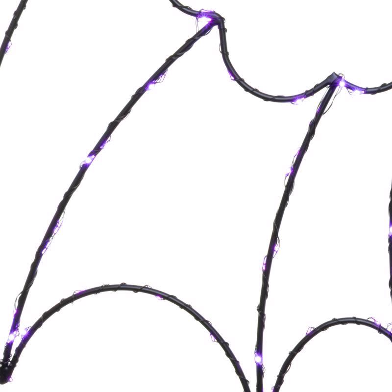 Celebrations Purple 120 ct 15 in. LED Prelit Illuminated Bat Halloween Decor