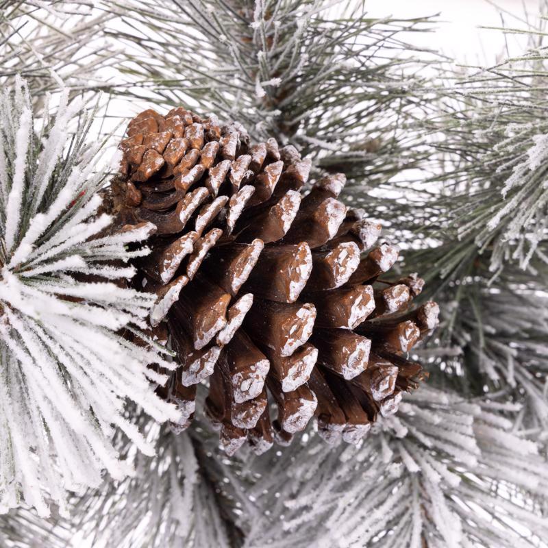 Celebrations Home 12 in. D X 9 ft. L LED Prelit Multicolored Snowy Scotch Pine Garland