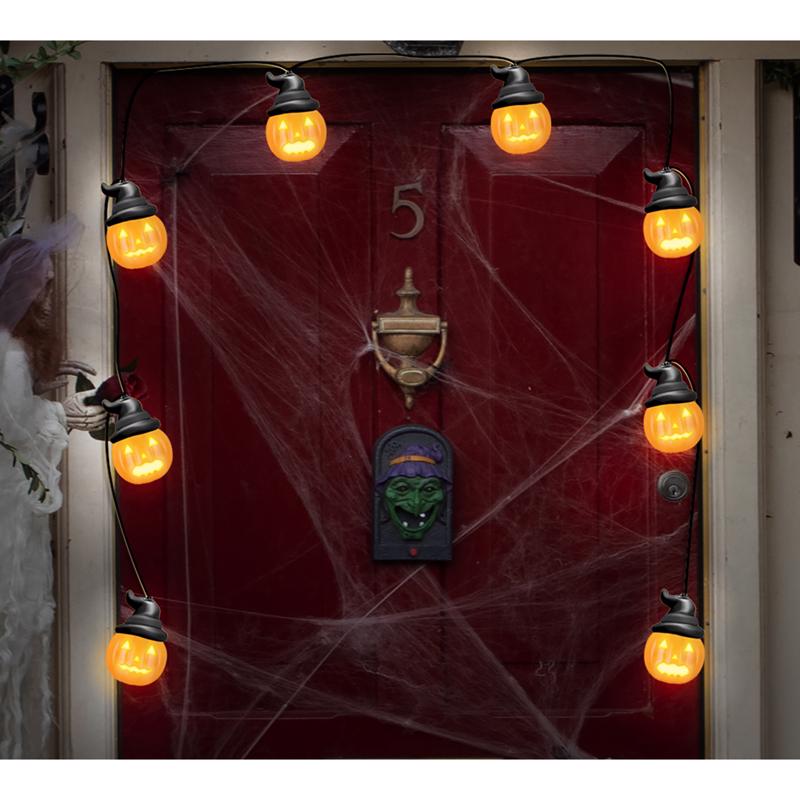 Mindscope Ornamations Jabberin' Jack String Lights 8 ct Halloween Decor