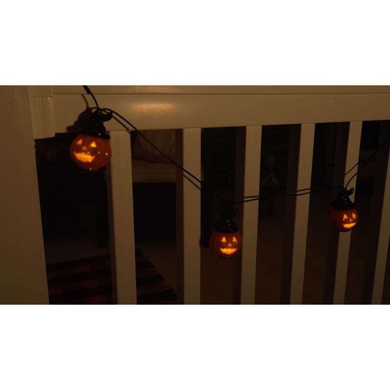 Mindscope Ornamations Jabberin' Jack String Lights 8 ct Halloween Decor