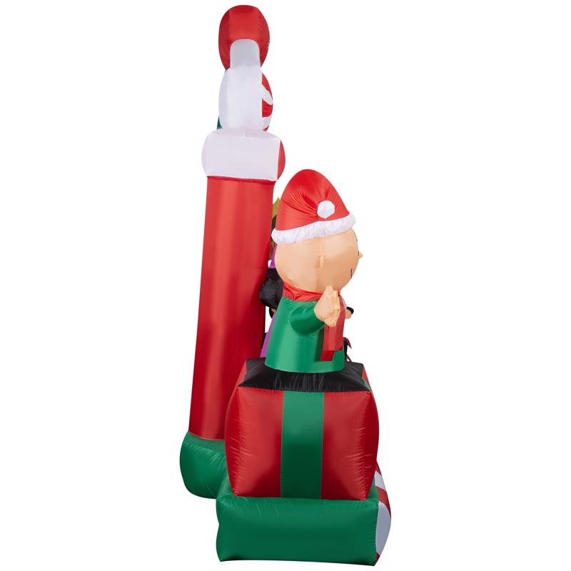 Gemmy Airblown Giant Christmas Inflatable Peanuts Gang Christmas Stage Scene 86 in. Inflatable