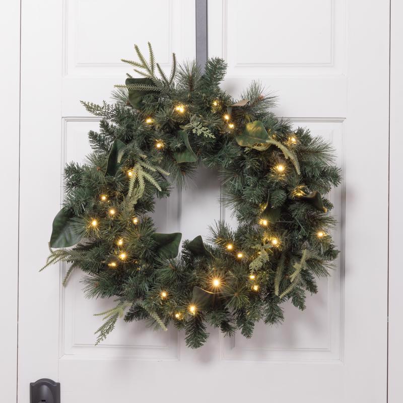 Celebrations Home 30 in. D X 2.5 ft. L LED Prelit Battery Operated Decorated Wreath