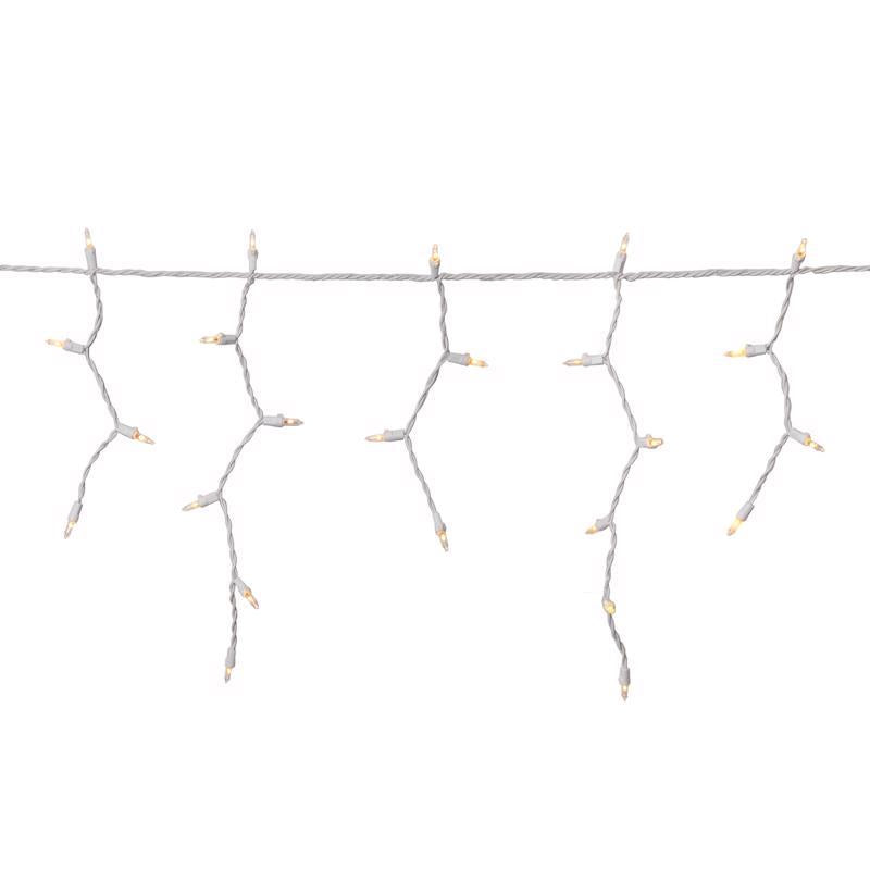 Celebrations Classic LED T5 Warm White 100 ct Icicle Christmas Lights 6.3 ft.